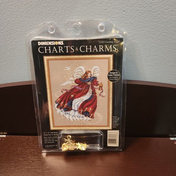 Dimensions Guiding Angel #72303 Charts And Charms Cross Stitch 1996 - Picture 1 of 5